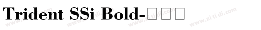 Trident SSi Bold字体转换 Trident SSi Bold字体转换